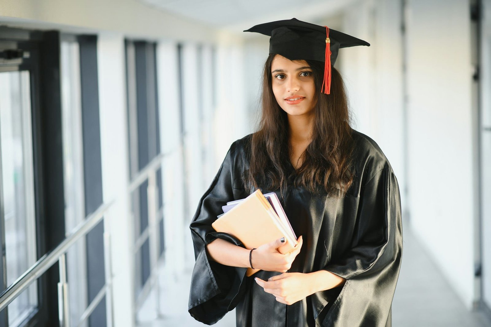 portrait of indian graduate student